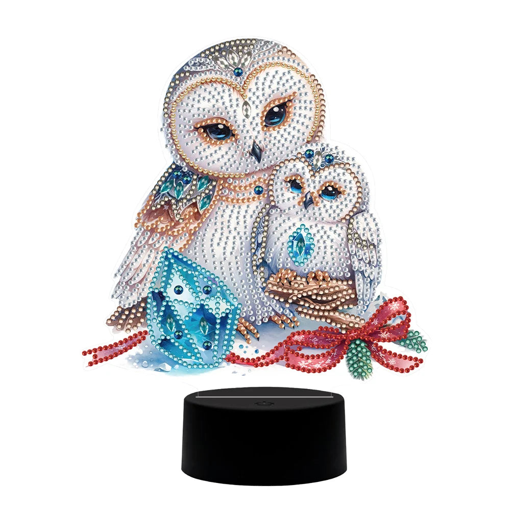 Diamond Painting Lamp Dieren Tafellamp met LED Nachtverlichting