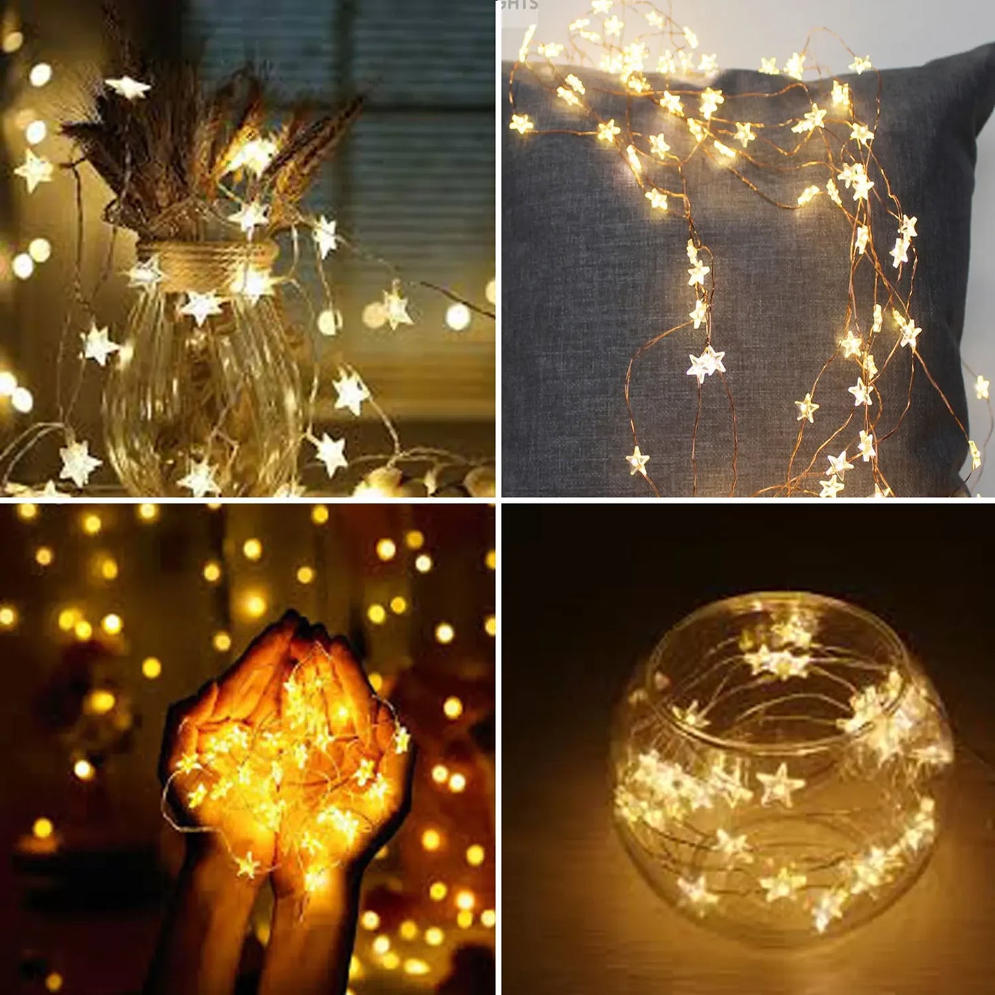 Kerst Lichtsnoer 4M Sterren Mini LED Sfeerverlichting op Batterijen – Binnen & Buiten