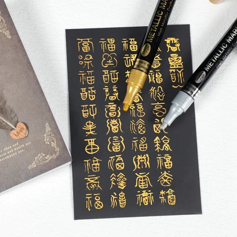 Stiften Metallic Permanent Goud en Zilver – Set van 2 (2-3 mm)