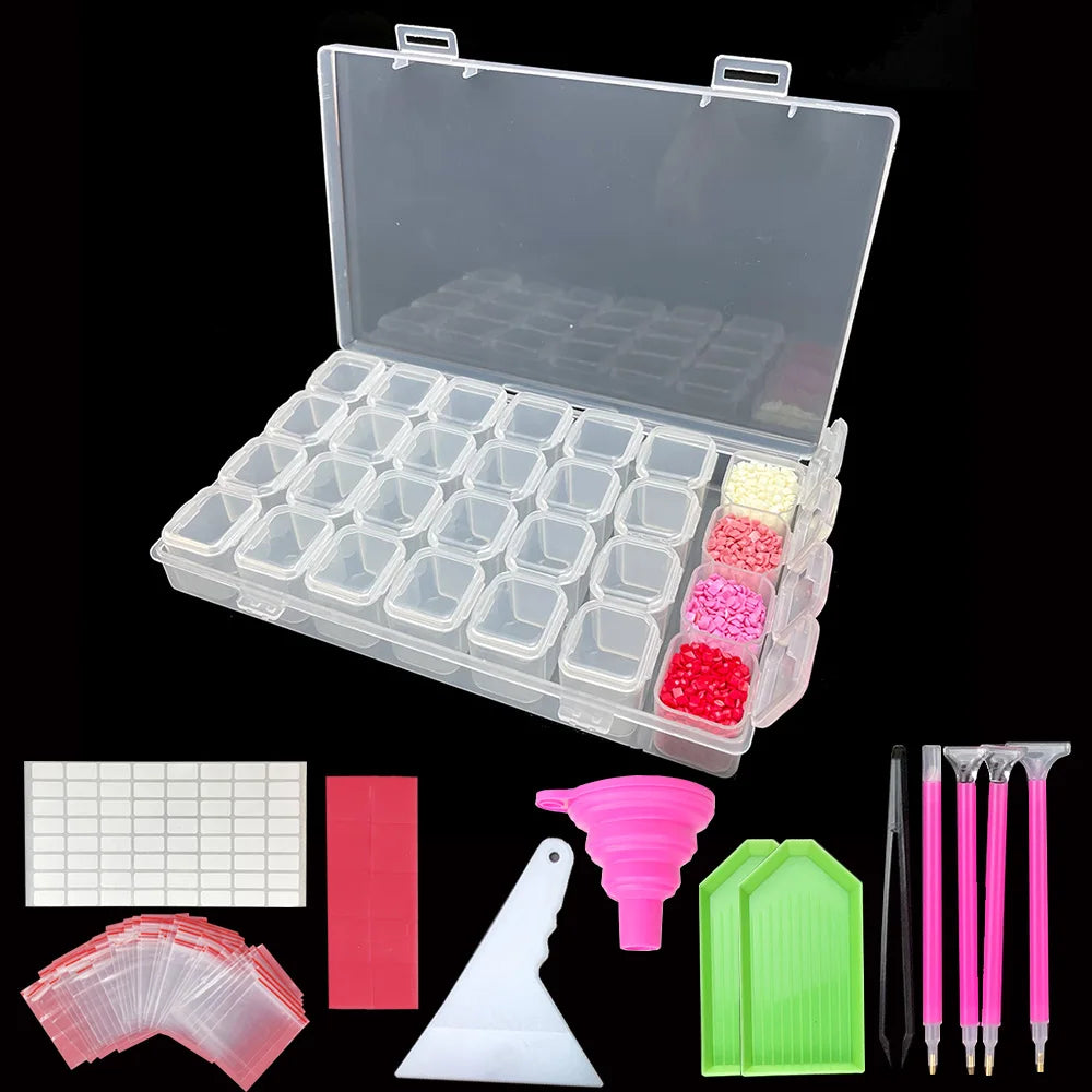 Diamond Painting Sorteerdoos met tools - 28 vakjes