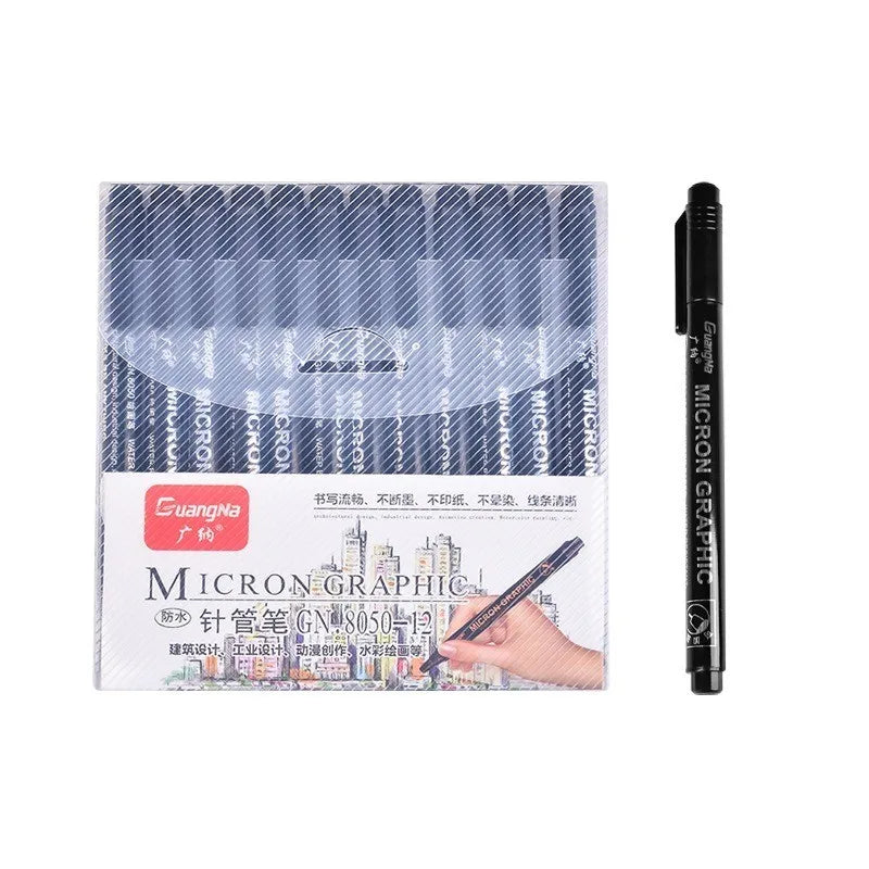 Stiften set met fineliners en brush pennen voor schetsen en illustraties