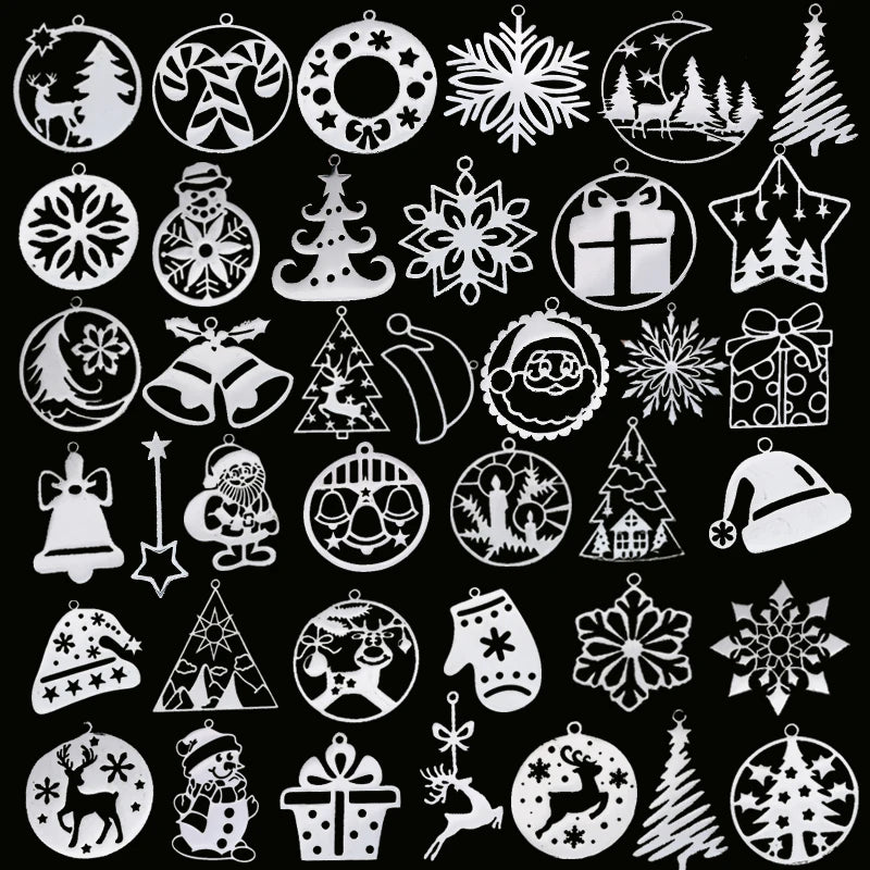 Kerst hangers sneeuwvlok rendier, bel, Kerstboom, Kerstman en meer – vele varianten - 3 stuks