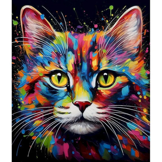 Diamond Painting Dieren Volledige Ronde Steentjes 30x40cm - Kat 2
