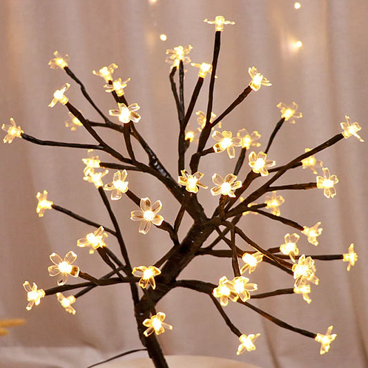Verlicht Kerst figuur taklamp met LED kersenbloesem lichtjes voor sfeervolle decoratie