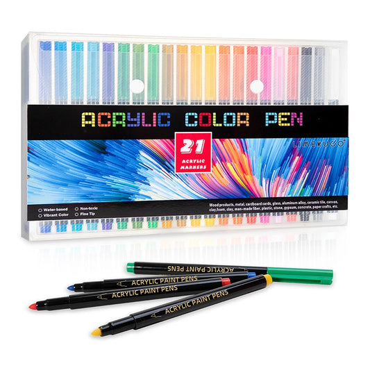Stiften set acryl verfstiften voor keramiek, glas, hout, steen en textiel