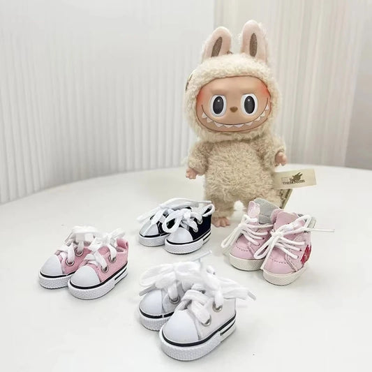 Kleding voor Labubu poppen – Sneakers & accessoires voor 17cm poppen