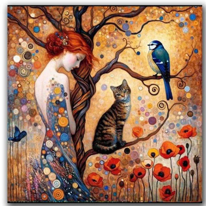 AB Diamond Painting met Fairy dust steentjes – Gustav Klimt De Kus