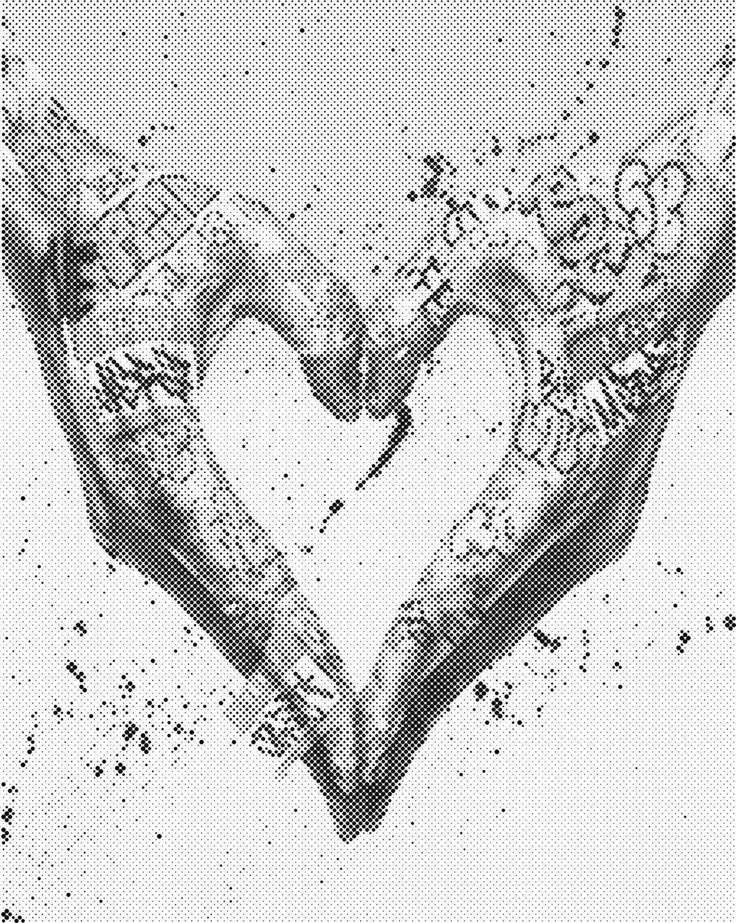 DOT Painting Abstract Art - Handen en Mensen (40x50cm of 60x75cm)