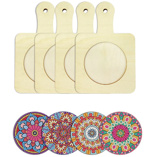 Diamond Painting Dienblad Set van 4 Antislip Placemats Rond - TETP002