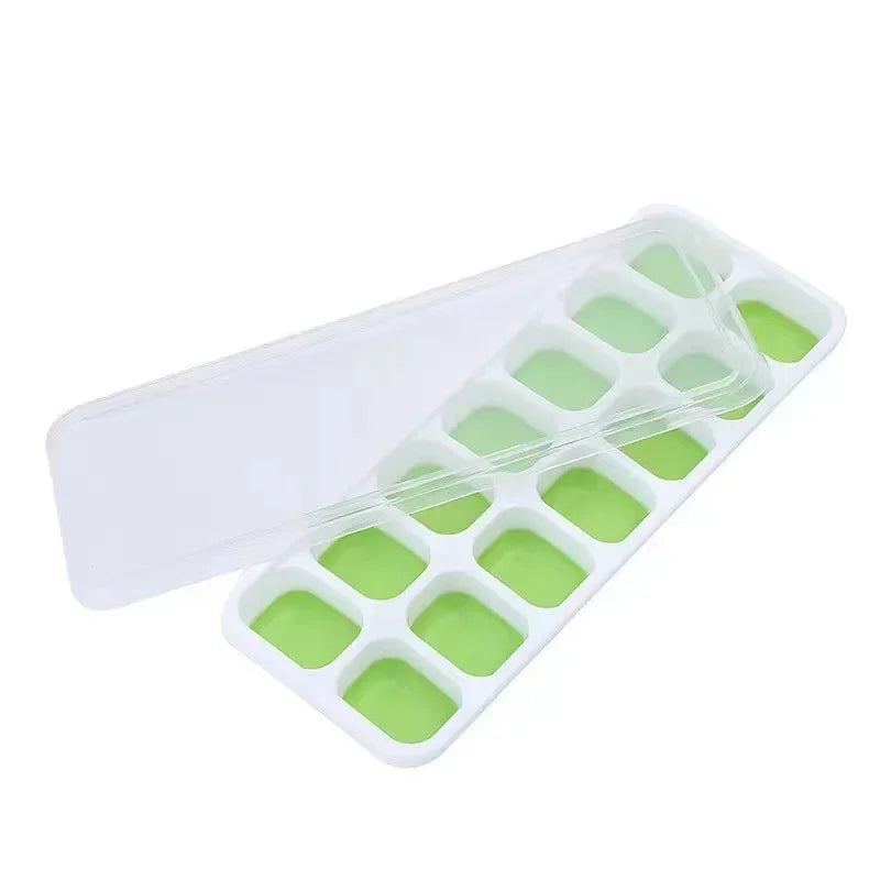 IJsblokjes vorm fruitige siliconen tray met deksel – herbruikbaar en praktisch