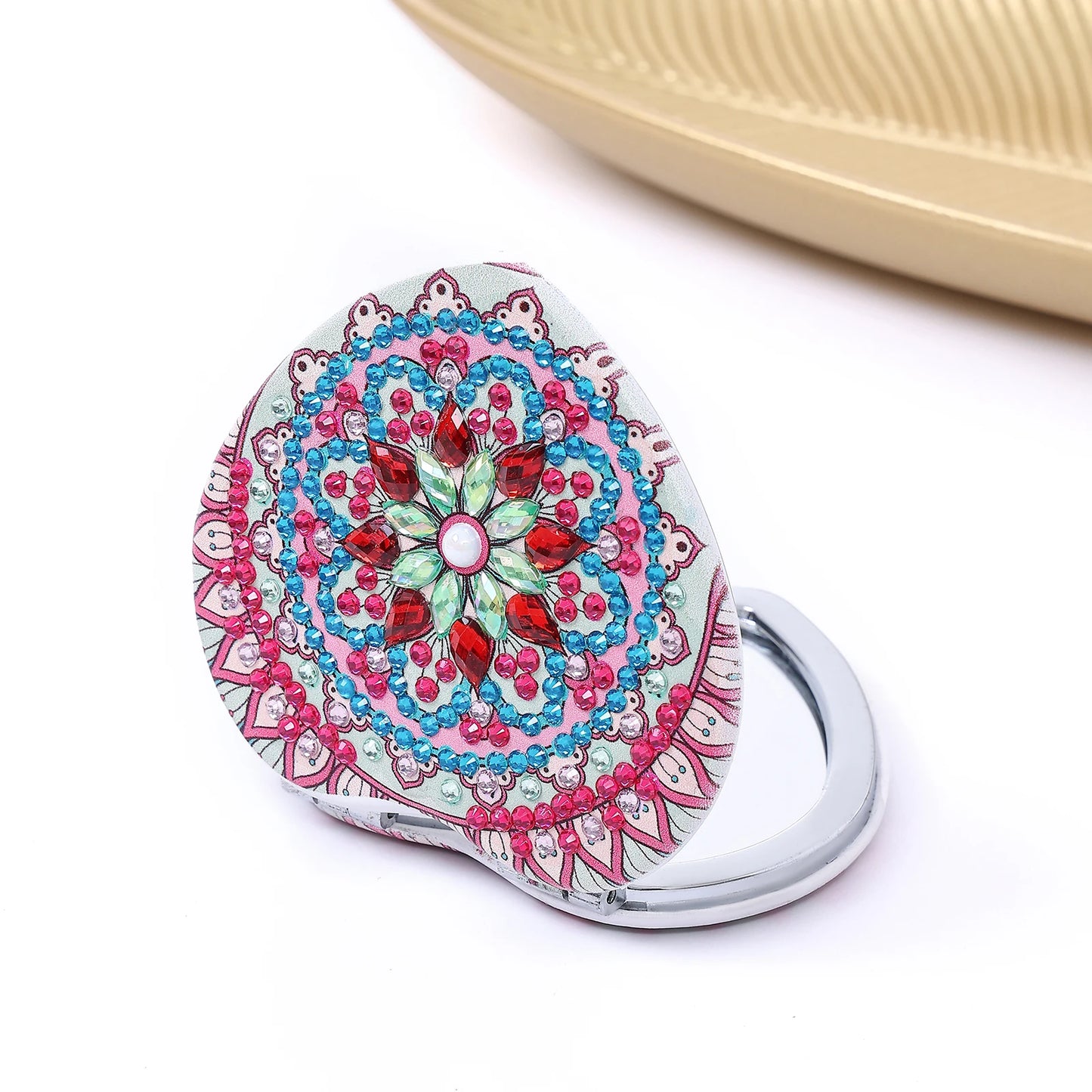 Diamond Painting Make-up spiegel Mandala – Compact en Dubbelzijdig