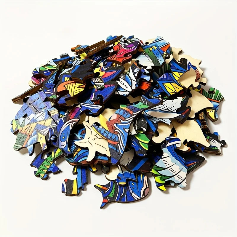 Houten figuren puzzel Rainbow Tijgers