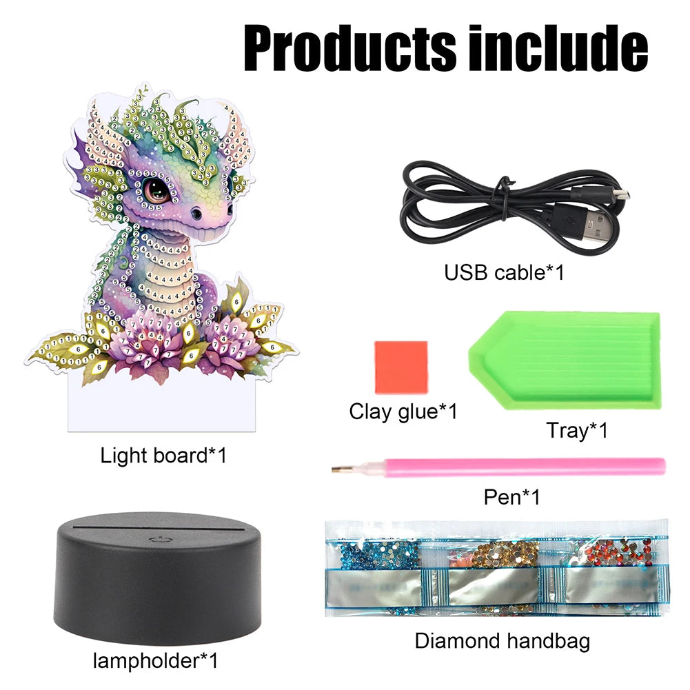 Diamond Painting Lamp Dubbelzijdige LED Nachtlamp van Acryl