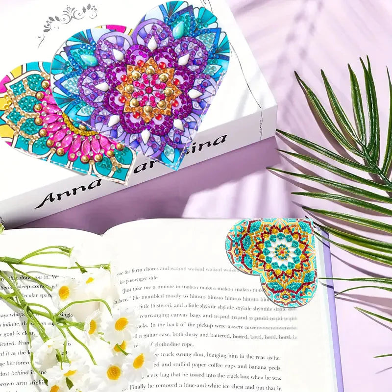 Diamond Painting Boekenlegger Hoekbladwijzers Bloemen Set 6 Stuks