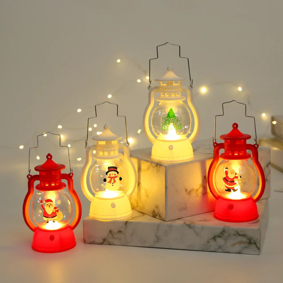 Kerst lamp met LED lantaarn en Santa Claus decoratie voor sfeervolle kerst