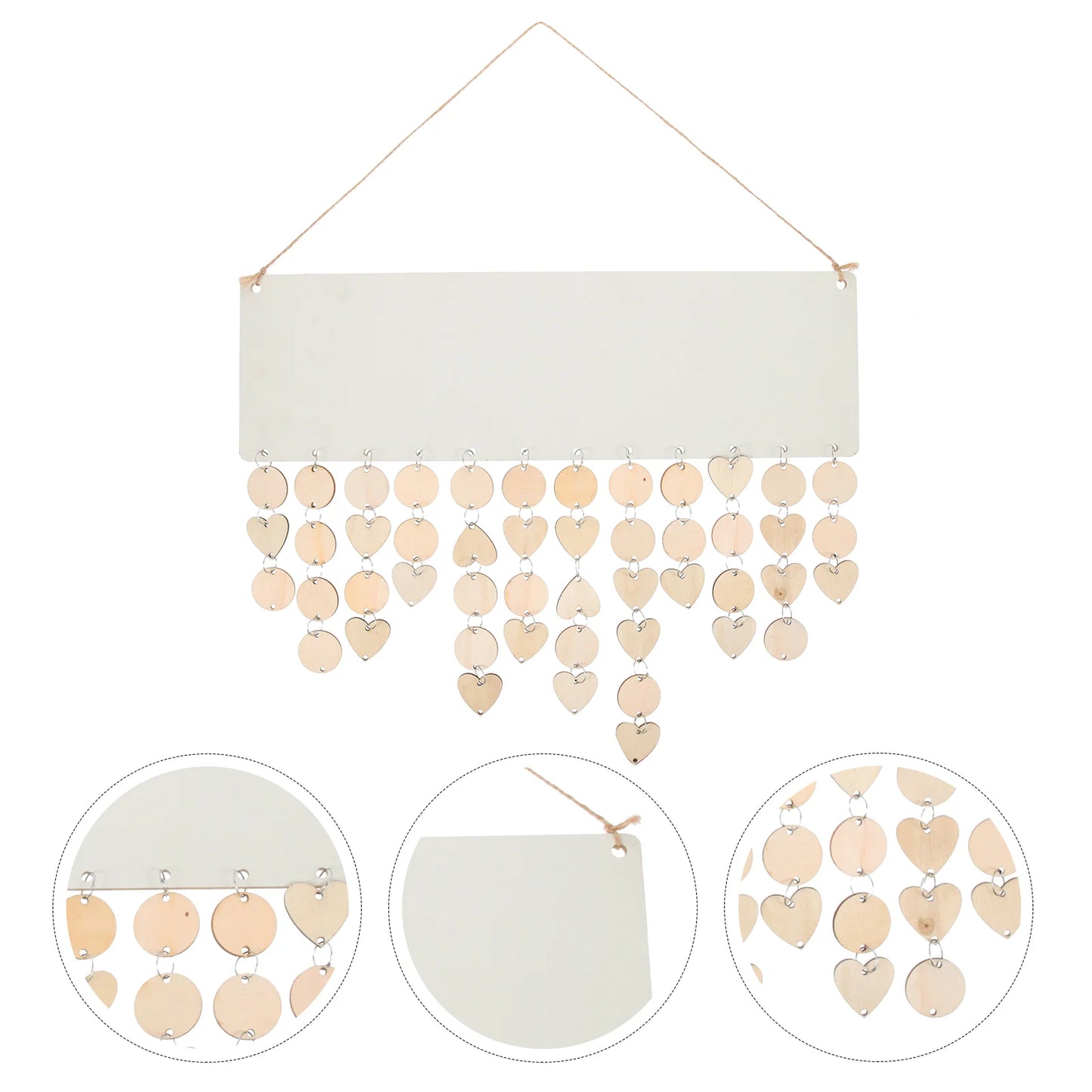 Houten figuur om zelf te schilderen/kleuren – Familie verjaardagskalender met houten schijfjes