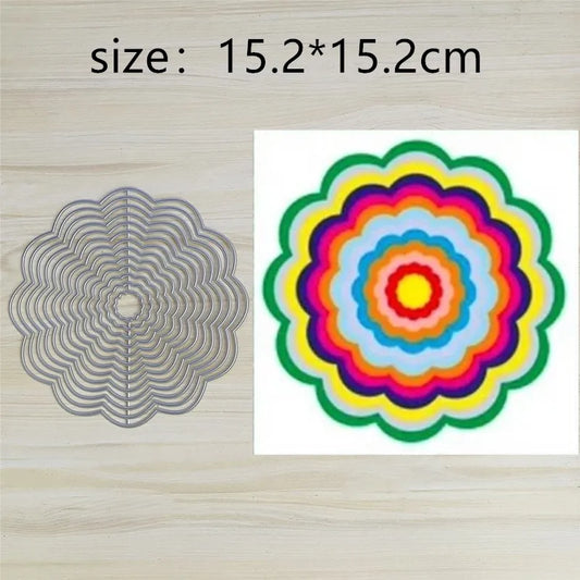 Metalen snijmal cirkelvormige bloem voor kaarten en scrapbooking