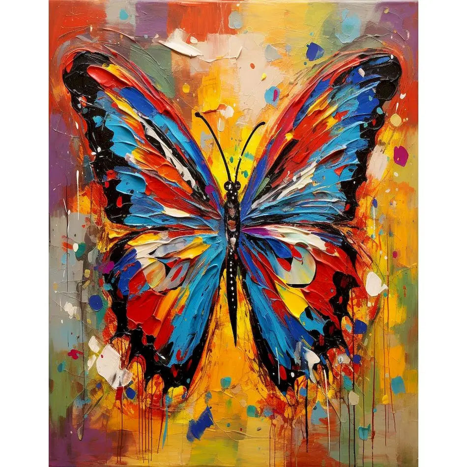 Diamond Painting Dieren - Vlinder - rond of vierkant | Kleurrijk Ontwerp - DZDP69191