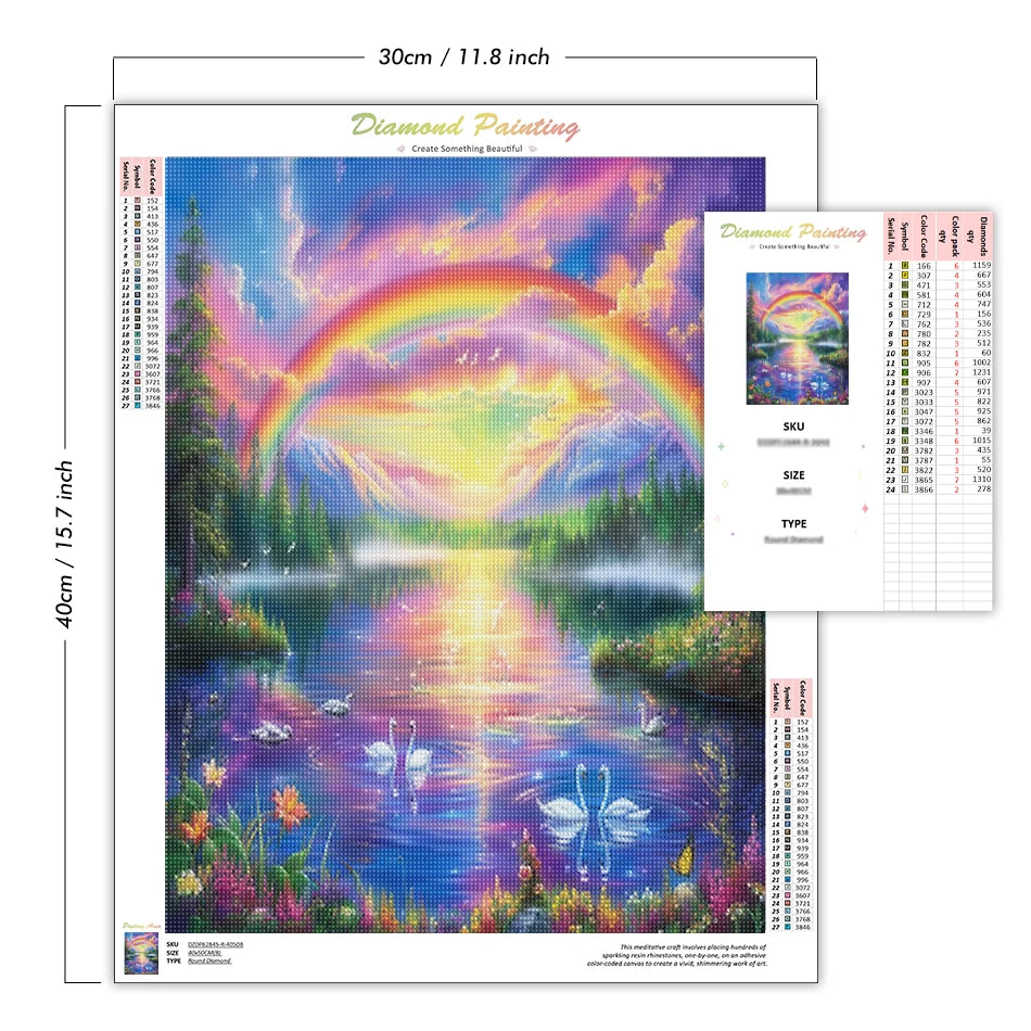 Diamond Painting Landschap ronde of vierkante steentjes Bosdecor - DZDP71858