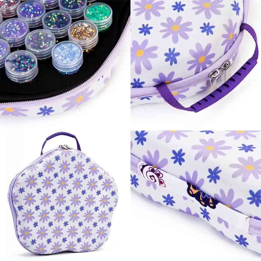 Diamond Painting Opbergkoffer met 60 Opbergpotjes voor steentjes plus accessoires