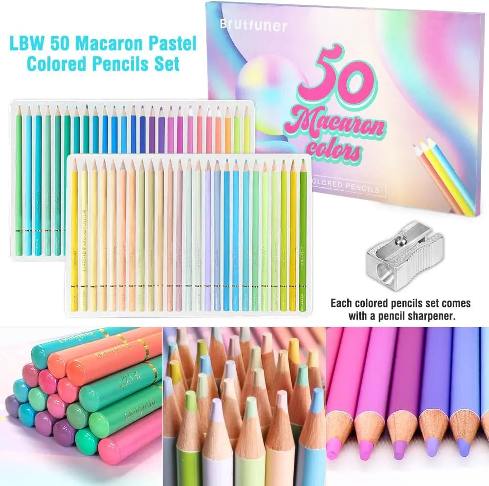 Potloden set Macaron Pastel Kleurpotloden Soft Core 12, 24, 50 of 72 stuks