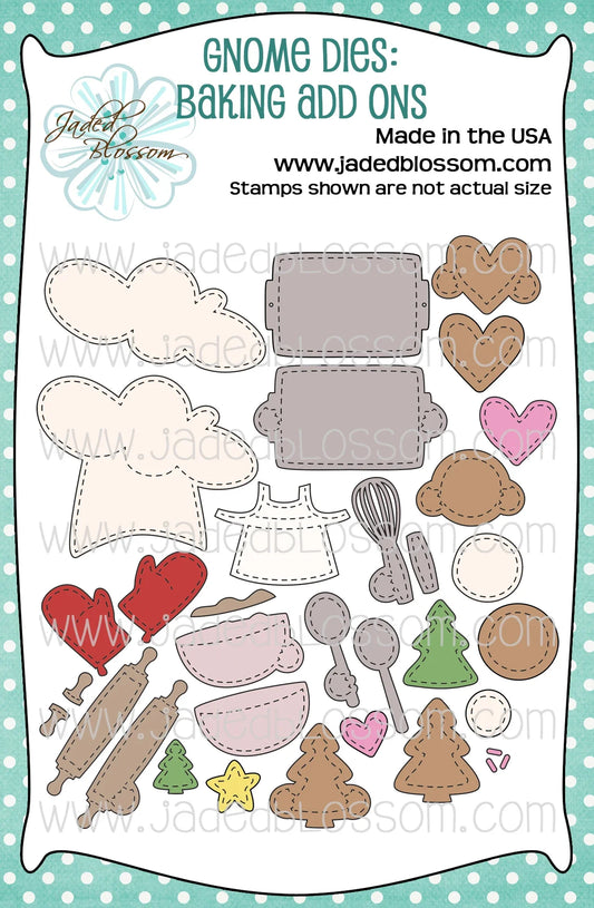 JB Collections Gnome add on snijmallen set voor creatieve kaarten en tafereeltjes - Bakken