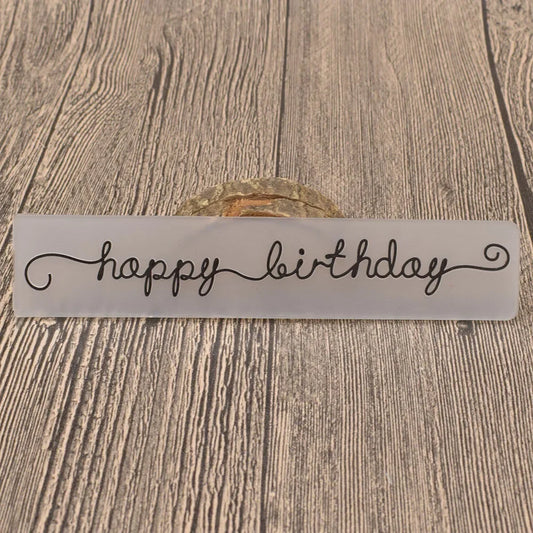 Embossing folder stencil template voor scrapbooking en kaartdecoratie - happy bithday