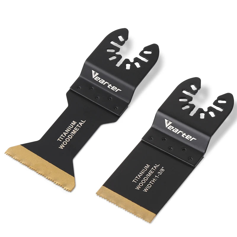 2 stuks universele titanium gecoate multitool zaagbladen 8,6/11,2 cm voor metaal, hout en kunststof