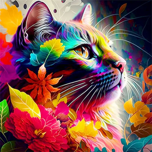 Diamond Painting Dieren Volledige Ronde Steentjes 30x40cm - Kat 9