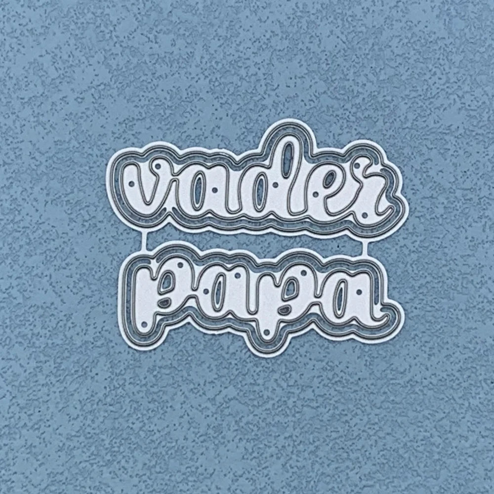 Metalen snijmal - Nederlandse teksten - vader papa 5.9X4.7 CM