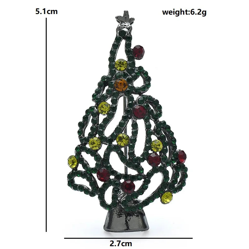 Kerst Broche Sprankelende Art Kerstboom voor Feestelijke Stijl