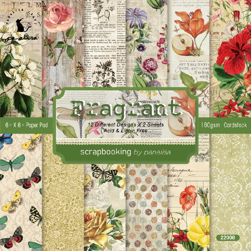 12 vellen scrapbook papier – Achtergrondpapier voor knutselen