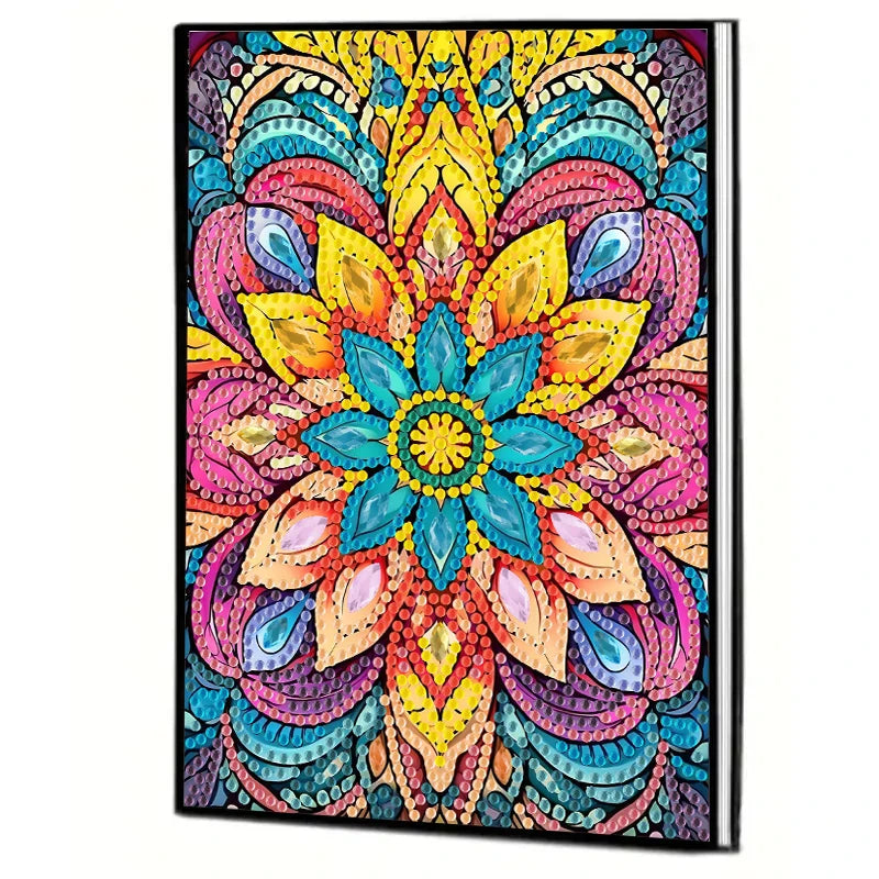 Diamond Painting Notitieboekje met Bloemen PU Leer Cadeau