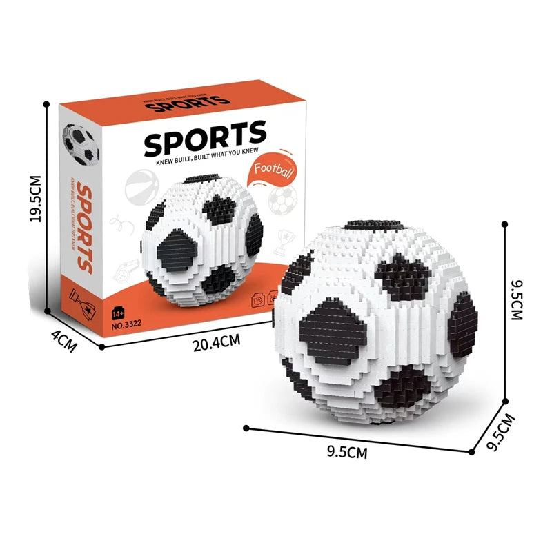 Bouwpakket Sport – Voetbal & Basketbal Blokjesmodel voor Fans