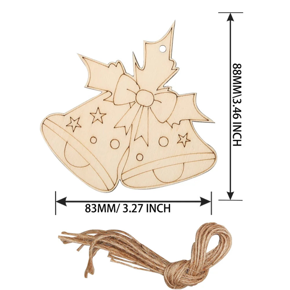 Houten figuur om zelf te schilderen/kleuren – Kerstboom hangornamenten van hout (set)
