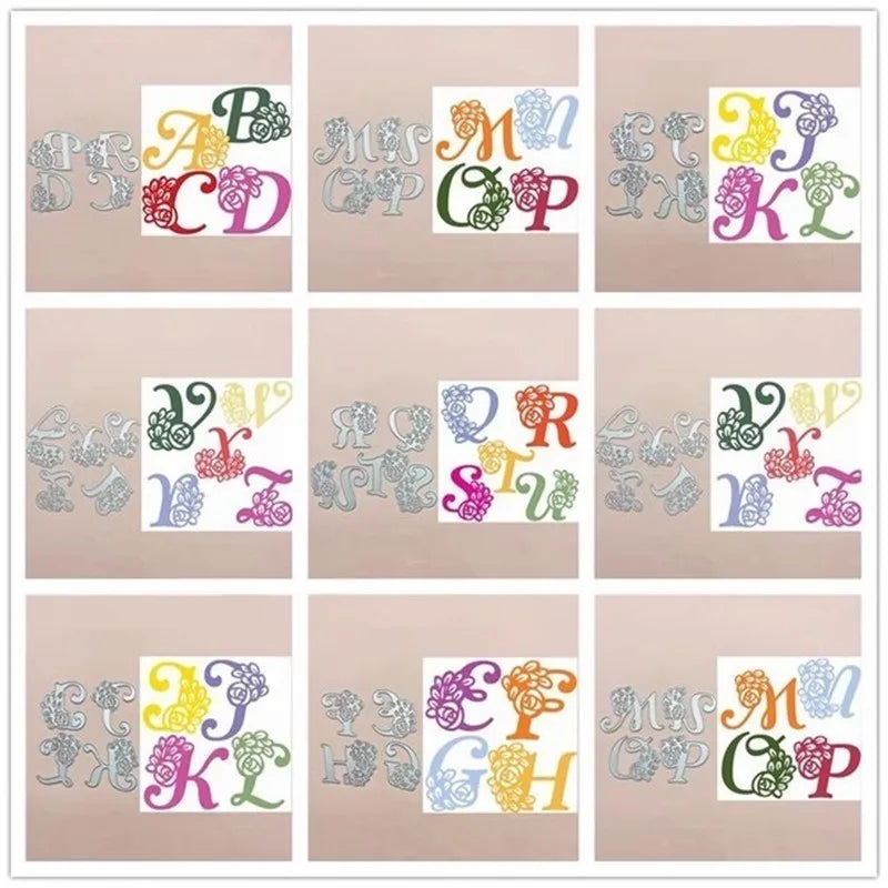 Metalen snijmal Bloem Letter voor scrapbooking en kaarten