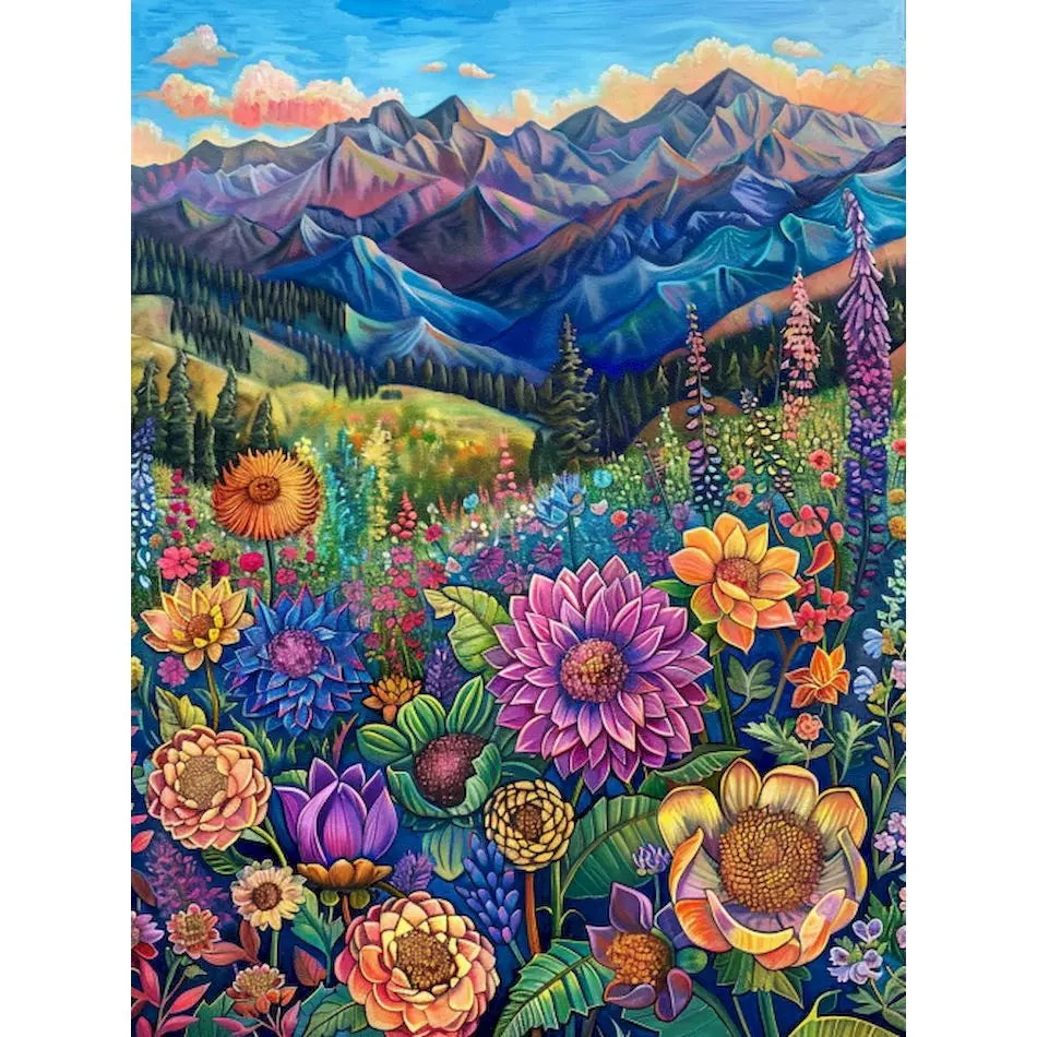 Schilderen op nummer Landschappen - Kleurrijke abstracte landschappen