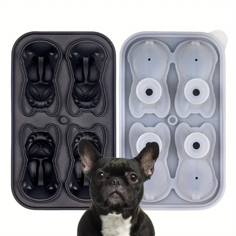 IJsblokjes vorm hond – siliconen mal voor chocolade en ijs