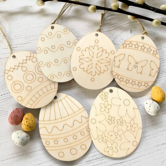 Houten Paas figuur om zelf te kleuren/schilderen – Houten eieren set