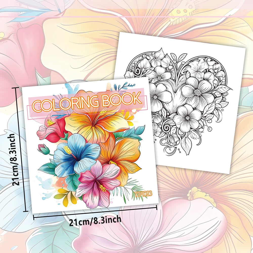 Kleurboek voor volwassenen & tieners – 30 vellen dik papier (21x21 cm)