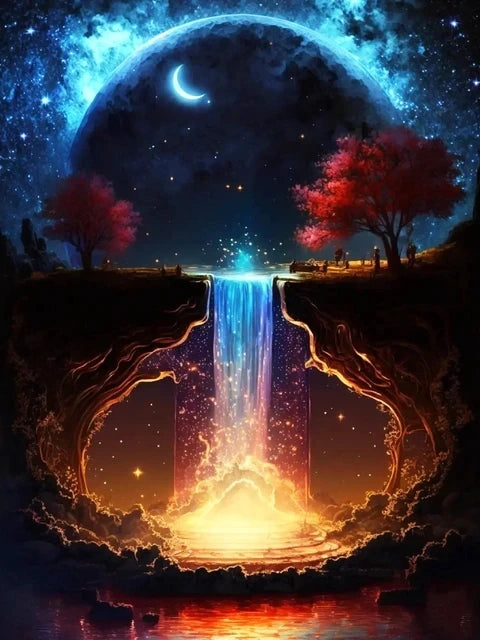 Schilderen op nummer Landschappen – Bomen in het donker (keuze uit 12 afbeeldingen)