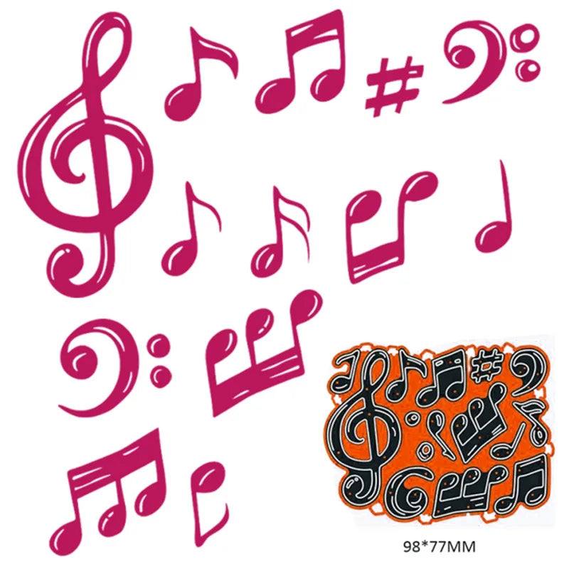 Metalen snijmal Muzieknoten – voor kaarten en scrapbook