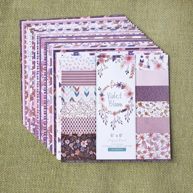 Papier voor kaarten maken en scrapbook Violet Bloom knutselpapier