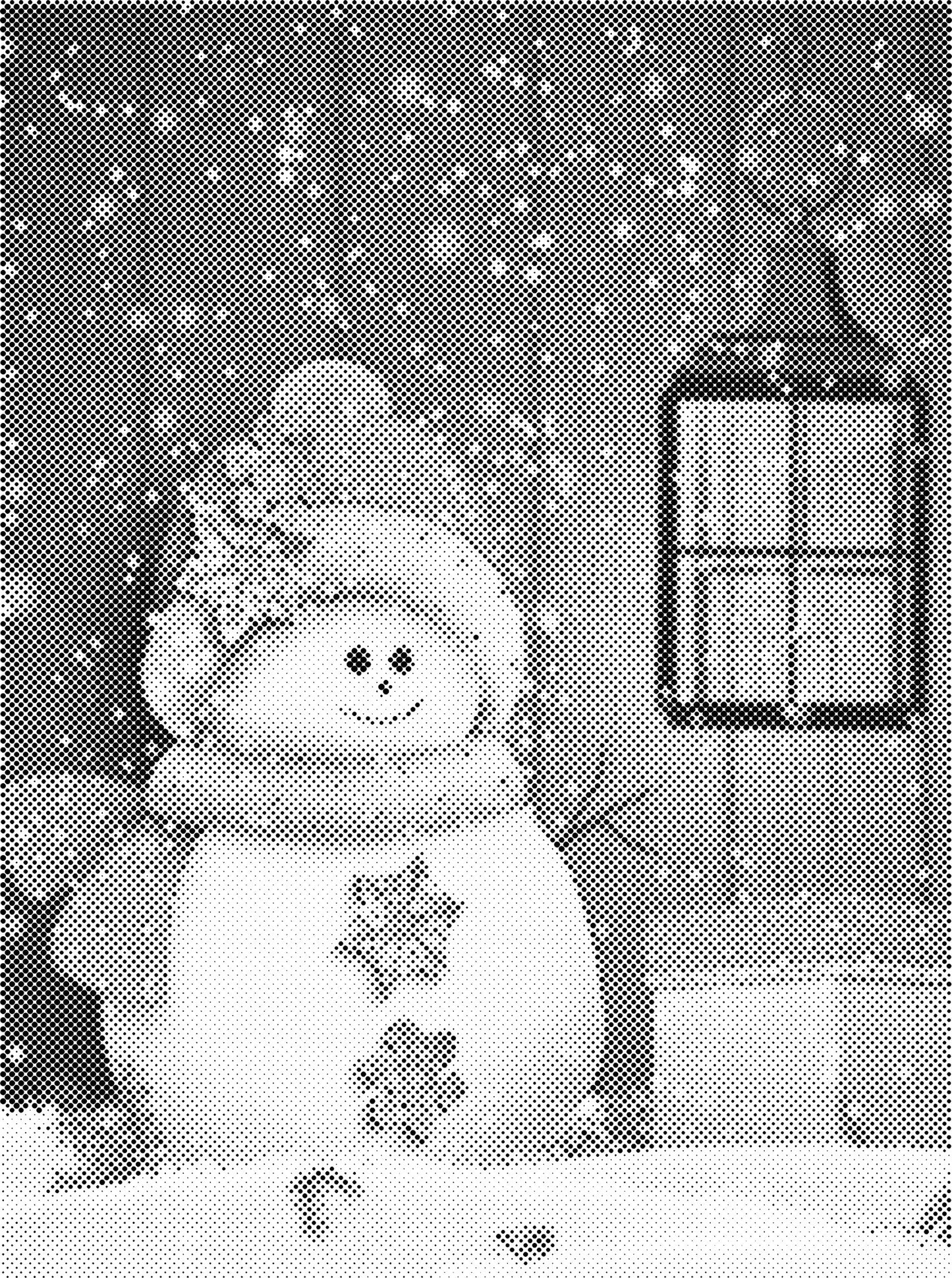 DOT Painting Cartoon Kerst – Één Kleur Stippelkunst