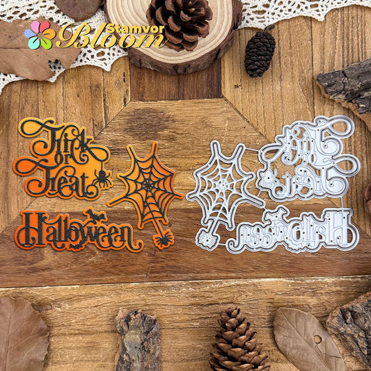 Metalen snijmal voor Kaarten maken en Scrapbook Halloween teksten