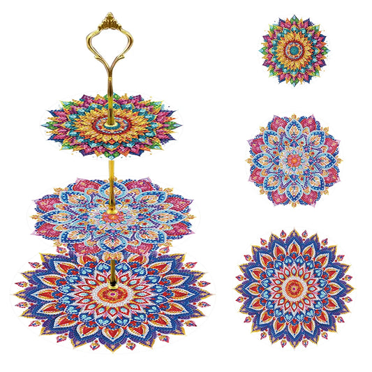Diamond Painting Etagere Mandala Organizer Display Rek 3-laags Kit