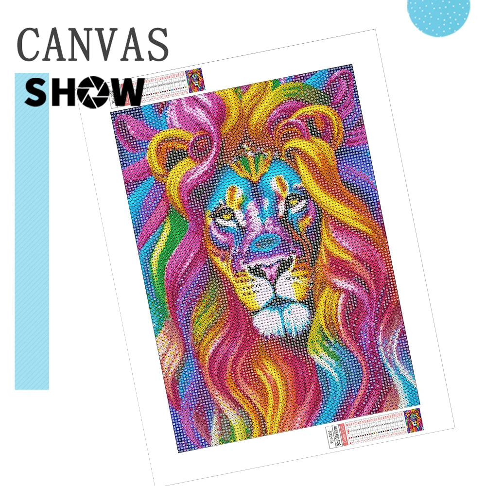 Diamond Painting Dieren - Kleurrijk Dier 30x40 cm Rond - Schildpad