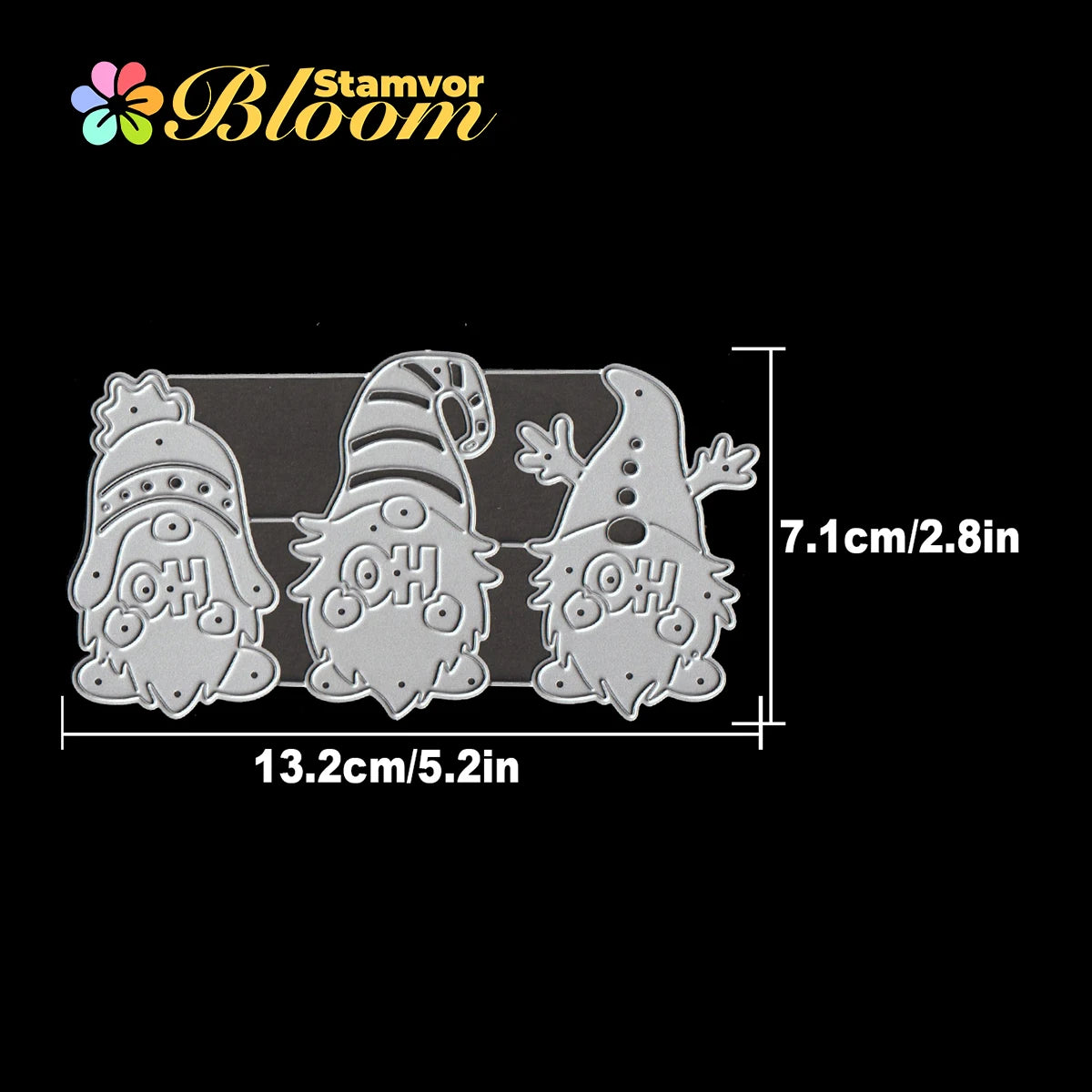 Snijmal Kerst Gnomes Ho Ho Ho voor feestelijke creaties