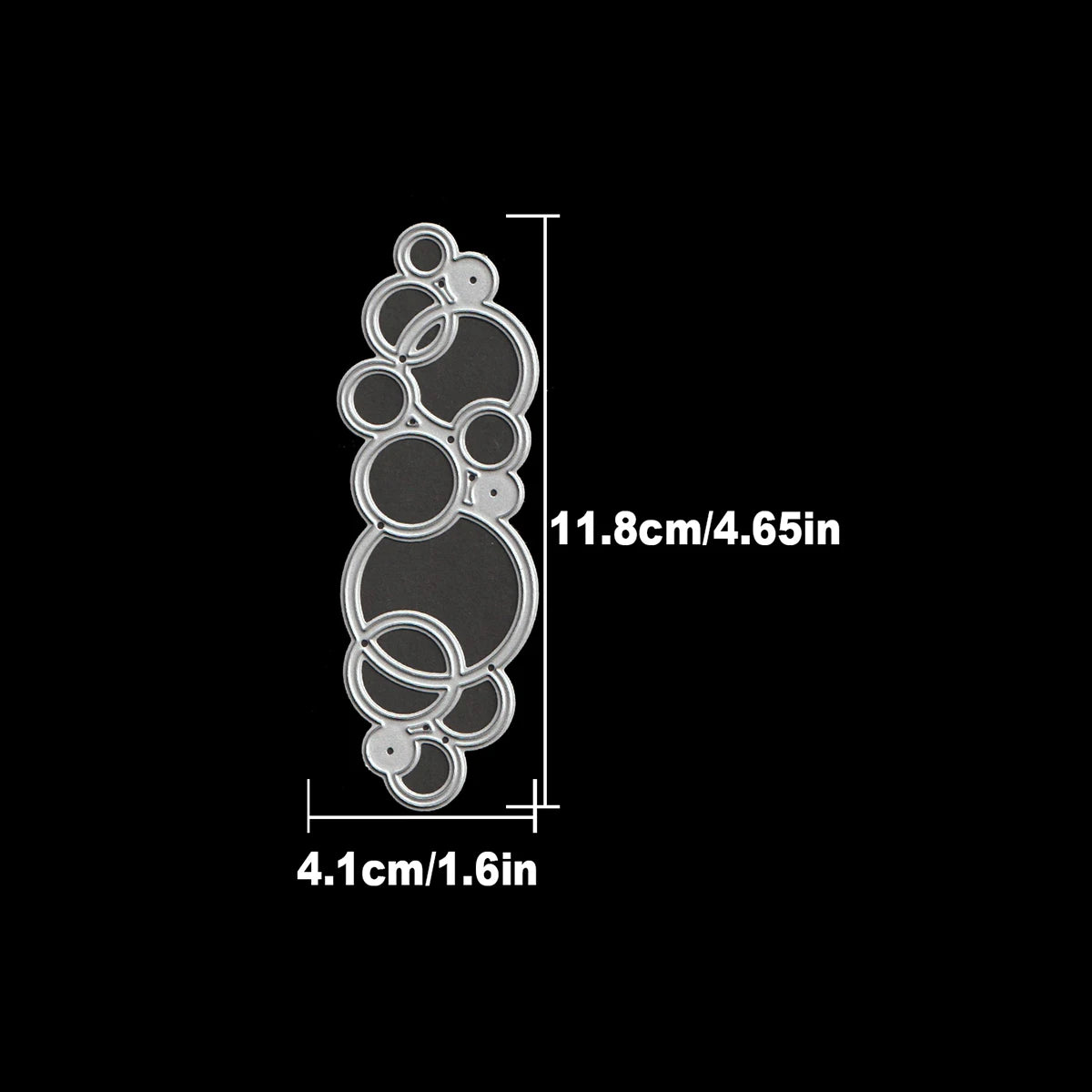 Metalen snijmallen set cirkels bubbels rand achtergrond patroon