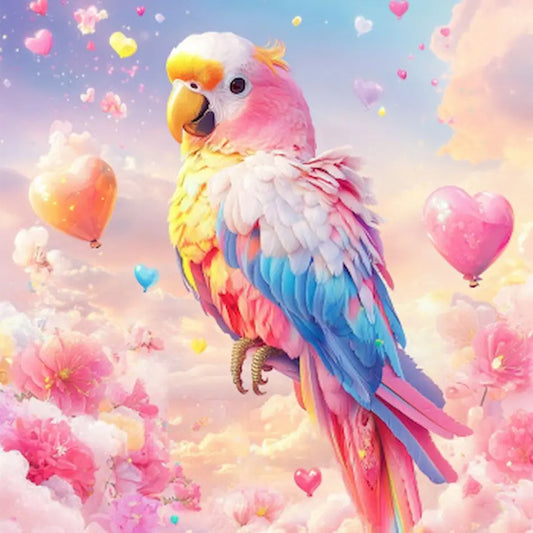 Diamond Painting Dieren ronde of vierkante steentjes - Papegaai DZDP79940